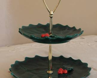 Vintage Lefton Christmas tray