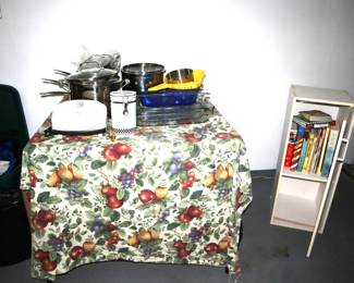 Kitchen wares and cookbooks