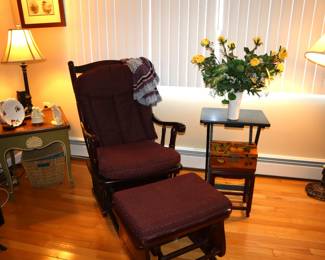 Glider chair and ottoman
