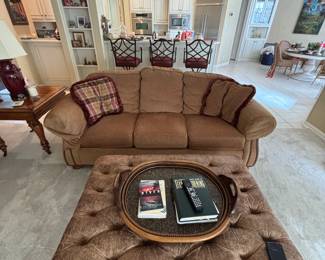 Custom Couch and Ottoman 