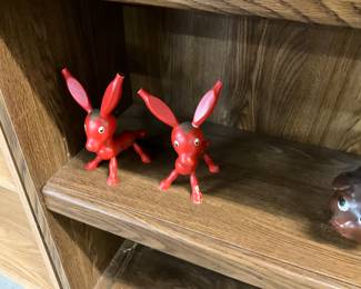 Wood Donkey Figures