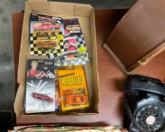 Die Cast NASCAR Cars & Dale Earnhardt Pocket Knife - Black Rotary Phone