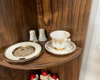 50th Anniversary Items - Plate, Salt & Pepper Shakers, Cup & Saucer