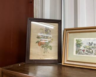 Framed Signed Botanical Lithograph
