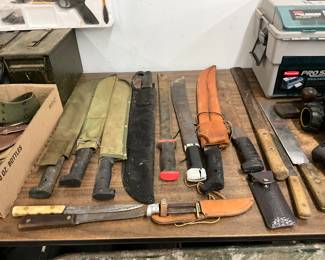 Assorted Knives Machetes
