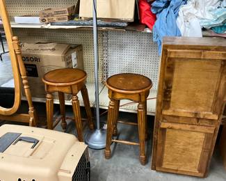 Wooden Stools - Wood Cupboard