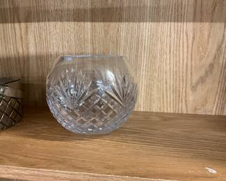 Lead Crystal Hand Cut Rose Bowl
