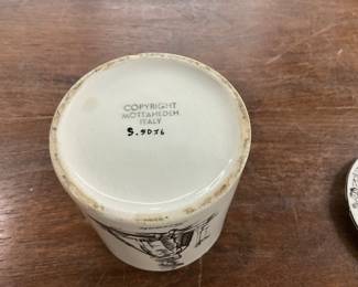 Mottahedeh Italy White Porcelain Lidded Jar Canister