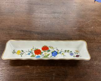Aynsley England Bone China Famille Rose Pen Tray Trinket/Candy Dish