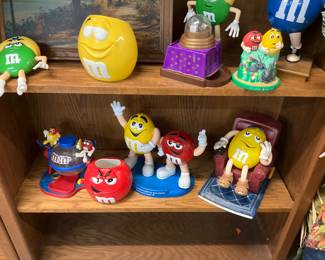 M&M Items: Make a Splash Candy Dispenser * Red Mug * Red & Yellow Double Candy Dispenser * Yellow Lazy Boy Candy Dispenser