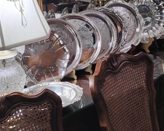 Catering trays silver plate