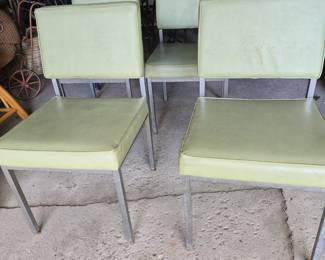 Mid-century set of 4 chrome chairs