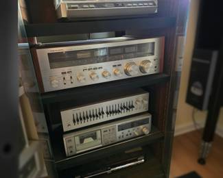 5 components in Stereo Cabinet including REALISTIC STA-2080 Recvr and Wide Range Equalizer bid #68
