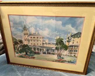 Jekyll Island Club Resort watercolor by Mary Griffith, large 