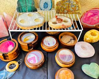 Mineral Trinket Boxes / Bookends / Coasters (From Brazil)