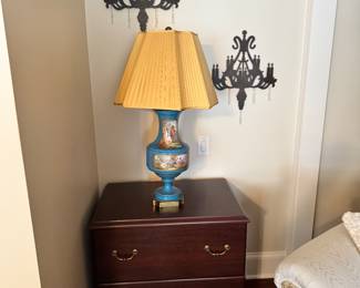 Lamp, chest, nightstand