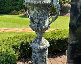Bronze urns, planters, pots