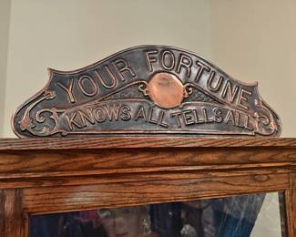 Coin operated fortune teller machine