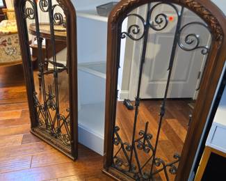 2 beautiful wooden mirrors 