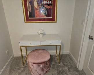 Dressing room table and bench