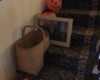 Vintage stair basket