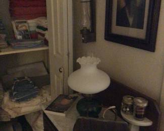 Antique marble top chest