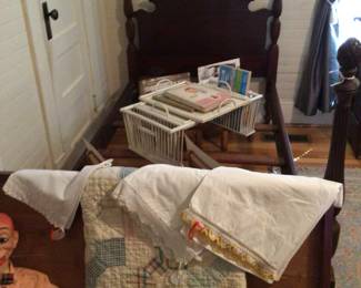 Pair of matching antique twin beds