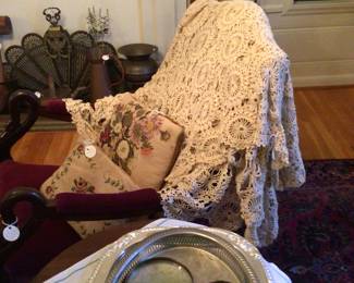 Hand stitched bedspread / tablecloth
