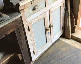 Antique wooden primitive cabinet