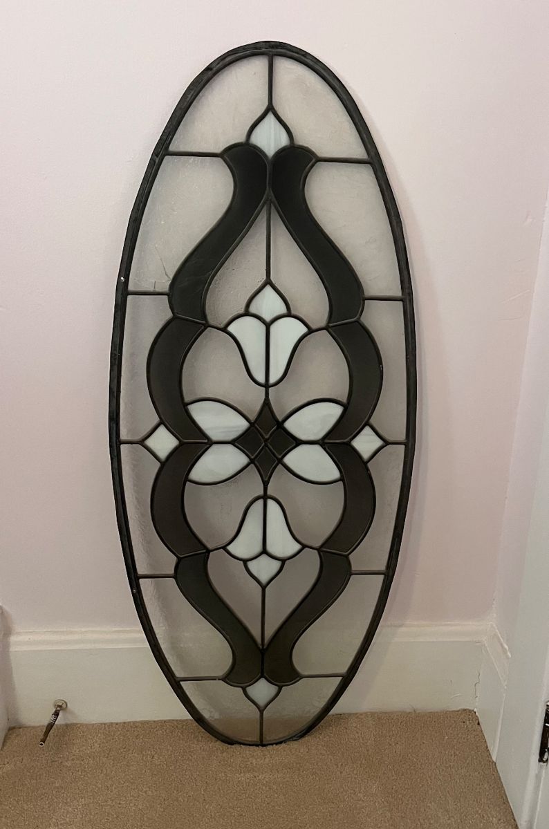 Stunning Large Decorative Vintage Stained Glass Panel