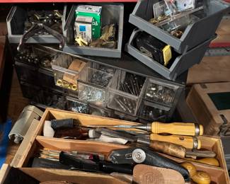 Assorted Hand and Woodworking Tools and Hardware Accessories Set