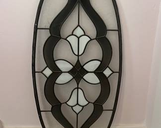 Stunning Large Decorative Vintage Stained Glass Panel