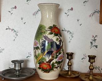 Ceramic Vase and Candleholders