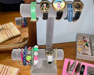 Vintage, Costume Jewelry, Vintage Mickey Watches 
