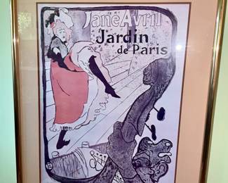 Henri de Toulouse-Lautrec's famous poster, "Jane Avril au Jardin de Paris,"