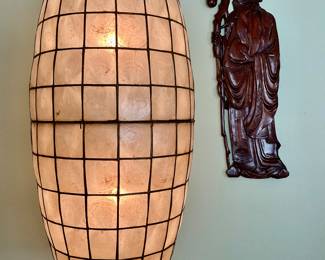 Capiz, Shell cigar pendant lamp