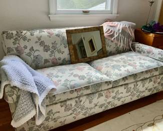 Sleeper Sofa, Hand made crotchet throw 