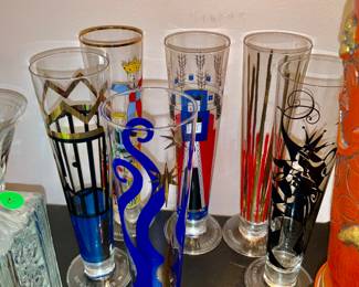 German Pilsners, Vintage, Ritzenhoff. German beer glasses 