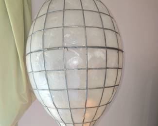 Capiz, Shell pendant , vintage. lamp, 