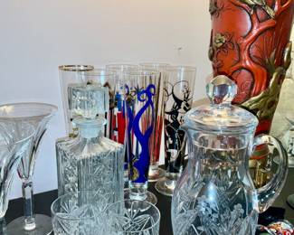 Vintage, Etched Crystal