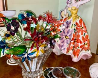 Italian Porcelain Dancer, Vintage floral