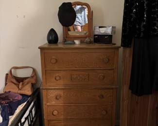 Great hand carved vintage chest of drawers