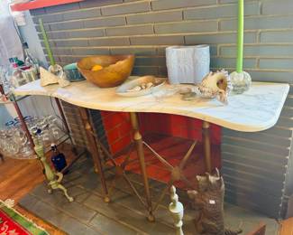 Marble top console