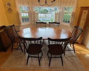 Hitchcock 2 Leaf Dining Table c