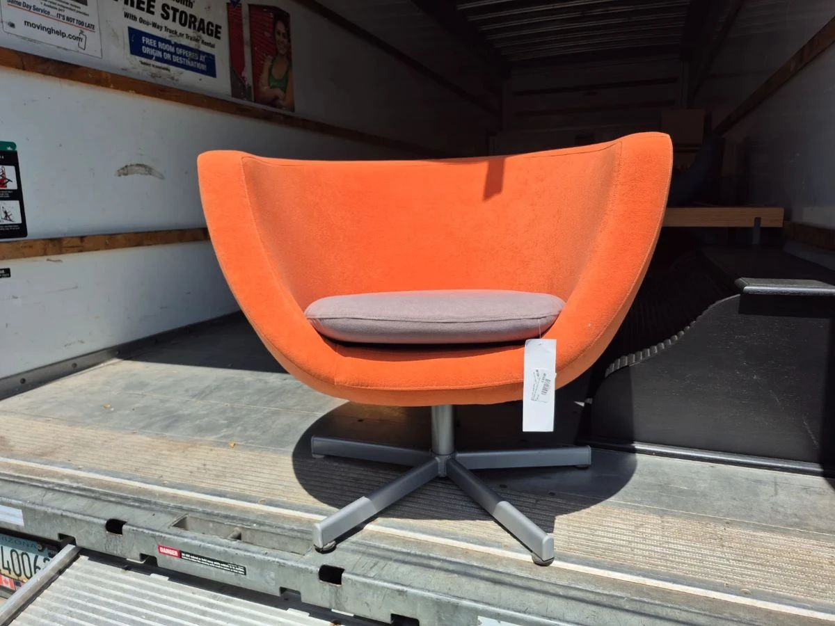 orange pod chair