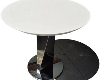 Side Table - Chrome Twisted Base