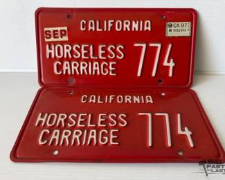 4106 California Horseless Carriage Plates