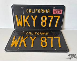 9092 1960s California License Plates