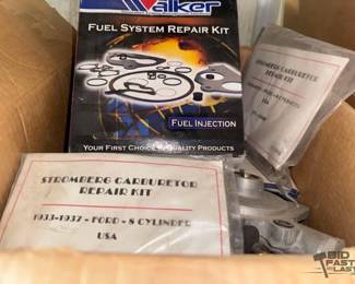 9608  Box of Carburetor Repair Kits and Misc Parts 