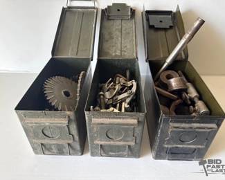 4122 3 Metal Ammo Cans with Tools